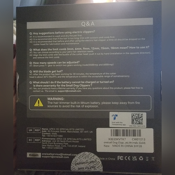 oneisall Dog Shaver Clippers Low Noise Rechargeable Cordless Electric - Picture 4 of 8